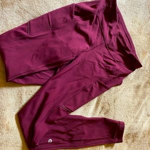 LuLuLemon Leggings Maroon High-Rise 28”